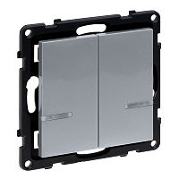 Seano with Netatmo Wandsender2-Fach Farbe: Aluminium