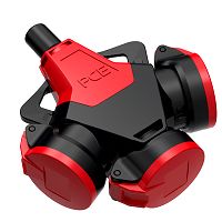 3-Wegekupplung Taurus2 Vollgummi mit Klappdeckel nat IP54 ro