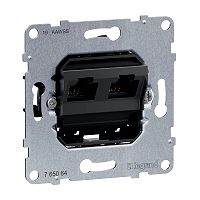 SEANO Einsatz Datendose 2 x RJ45, Kat. 6, STP geschirmt