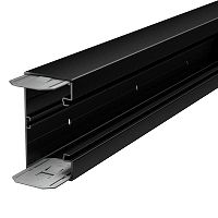 Ger�teeinbaukanal mit Bodenlochung 2000x130x70 tiefschwarz