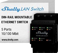 Shelly Hutschiene ''LAN Switch'' 5 Ports 10/100 Mbit