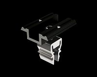 PREVARIO Mitteklemme 28-37 mm,schwarz eloxiert