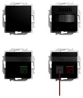 Ruf-Set f�r Behinderten-WC Busch-Infoline schwarz matt - bal