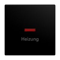 Wippe mit Aufdruck Heizung mitkleiner roter Kalotte schwarz