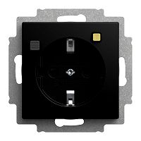 FI-SCHUKOMAT SCHUKO Steckdose2P+PE 16A 30mA schwarz matt -