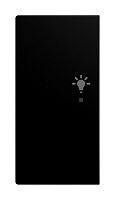 Wippe 2-fach f�r flex, f@h, KNX links Symbol Licht schwarz m