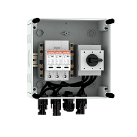 String box 1MPP (Strings/MPP 1-2) Typ 1+2 & MC4 Steckern PVBT12-1000V-BHS-123