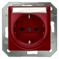 DELTA i-system, rot Schuko-Steckdose 10/16A 250V Mit schraub