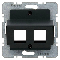 S.1/B.x Zentralplatte fr Krone Modular Jacks, anth matt