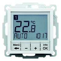 S.1/B.x Temperaturregler mit Zentralstck, 230V, pw matt