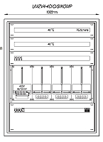 Mehler AMZV4-4D/O/S/KOMP AP Zhlerverteiler teilbestckt, O, B985xH1215xT240mm