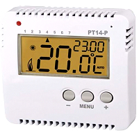 PT14-P Raumthermostat digitalAP 81 x 81 x 27 mm(080308)